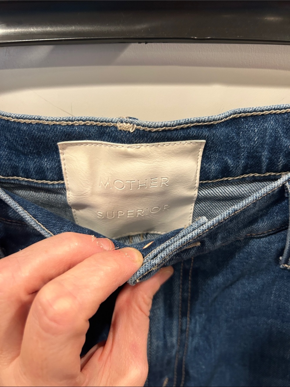 Mother Wide-Leg Blue Denim Jeans - Picture 2 of 16